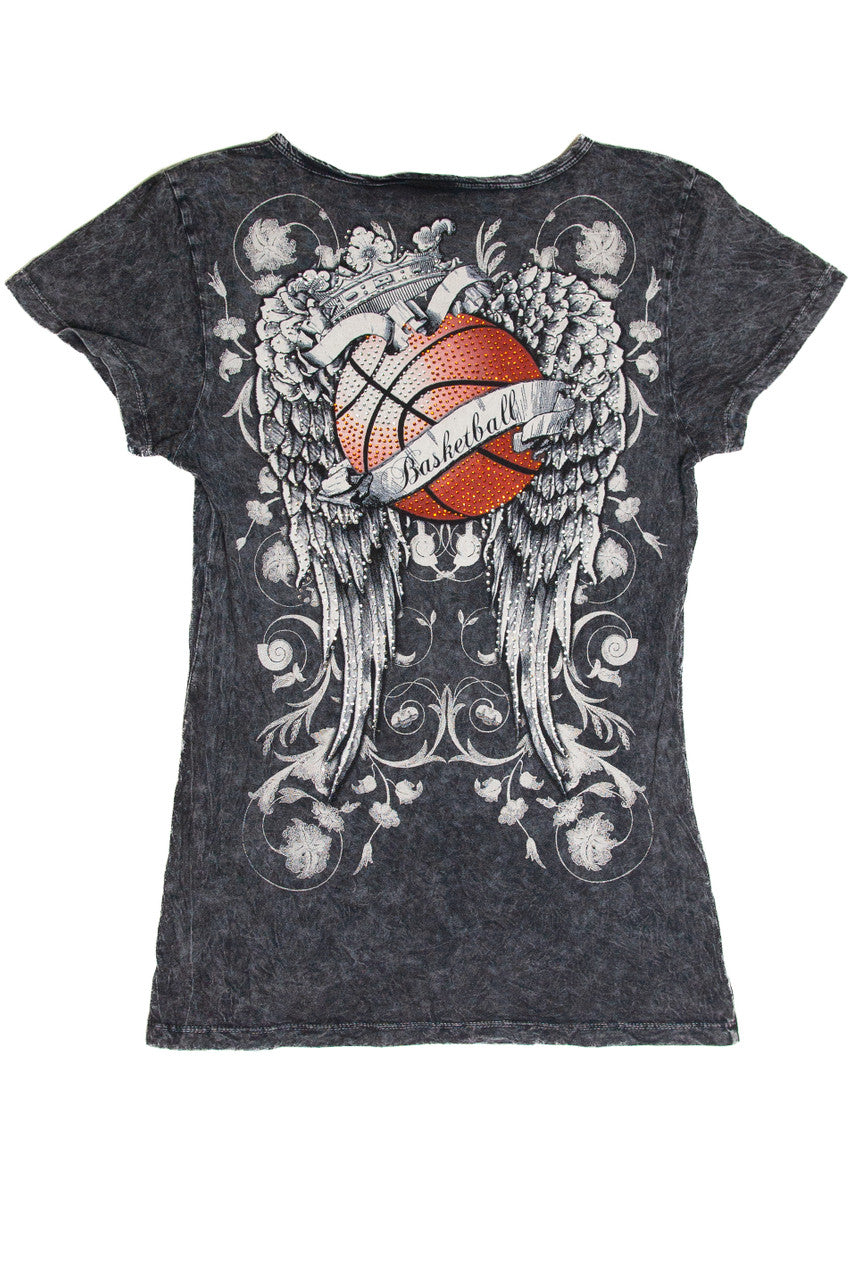 Basketball Rhinestone T-Shirt
