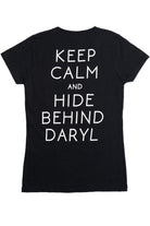Recycled The Walking Dead "Keep Calm And Hide Behind Daryl" V-Neck T-Shirt