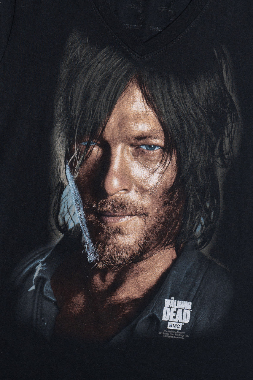 Recycled The Walking Dead "Keep Calm And Hide Behind Daryl" V-Neck T-Shirt