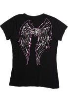 Vintage Metal Mulisha Angel Wings V-Neck T-Shirt