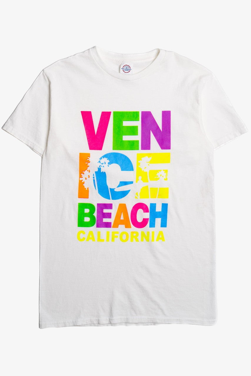 Vintage "Venice Beach California" Neon Print T-Shirt