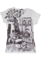 Chicago Rhinestone All Over Graphic T-Shirt