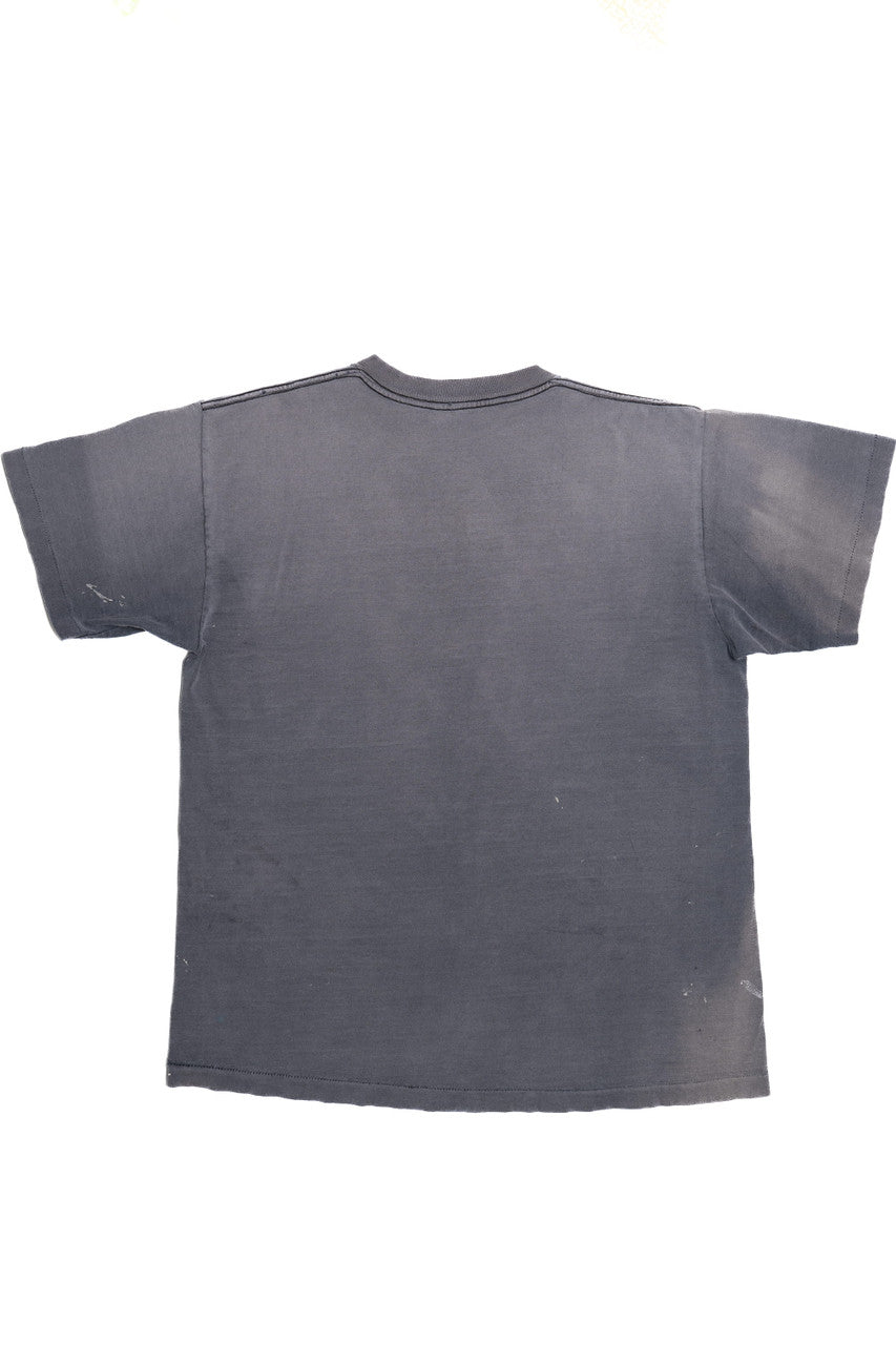Vintage Distressed Levi's 501 "Button Your Fly" Paint Splatter T-Shirt