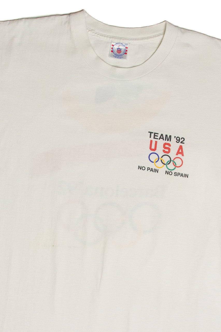Vintage "No Pain No Spain" Team U.S.A. Barcelona Olympics T-Shirt (1992)