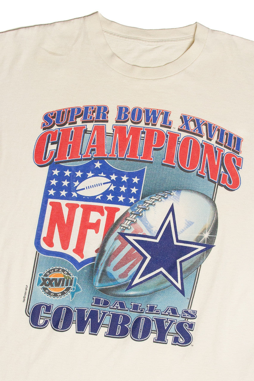 Vintage Dallas Cowboys Super Bowl XXVIII Champions T-Shirt