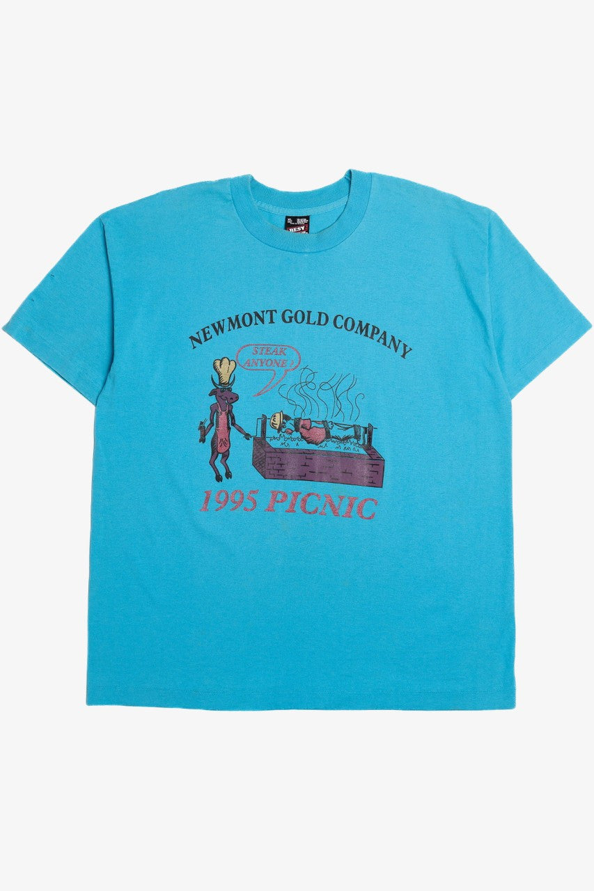Vintage 1995 "Steak Anyone?" Company Picnic T-Shirt 10886
