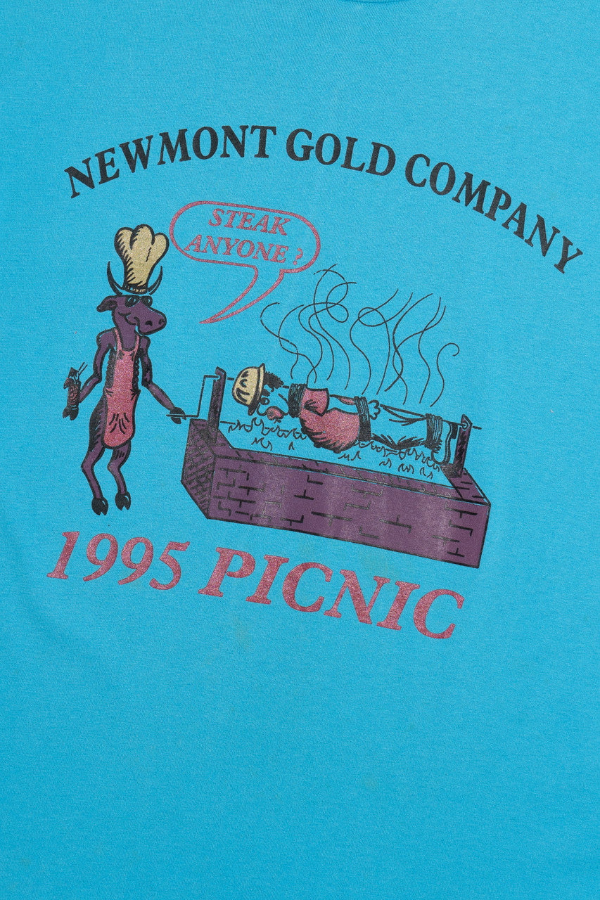 Vintage 1995 "Steak Anyone?" Company Picnic T-Shirt 10886