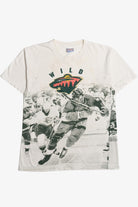 Vintage Minnesota Wild Hockey All Over Print T-Shirt