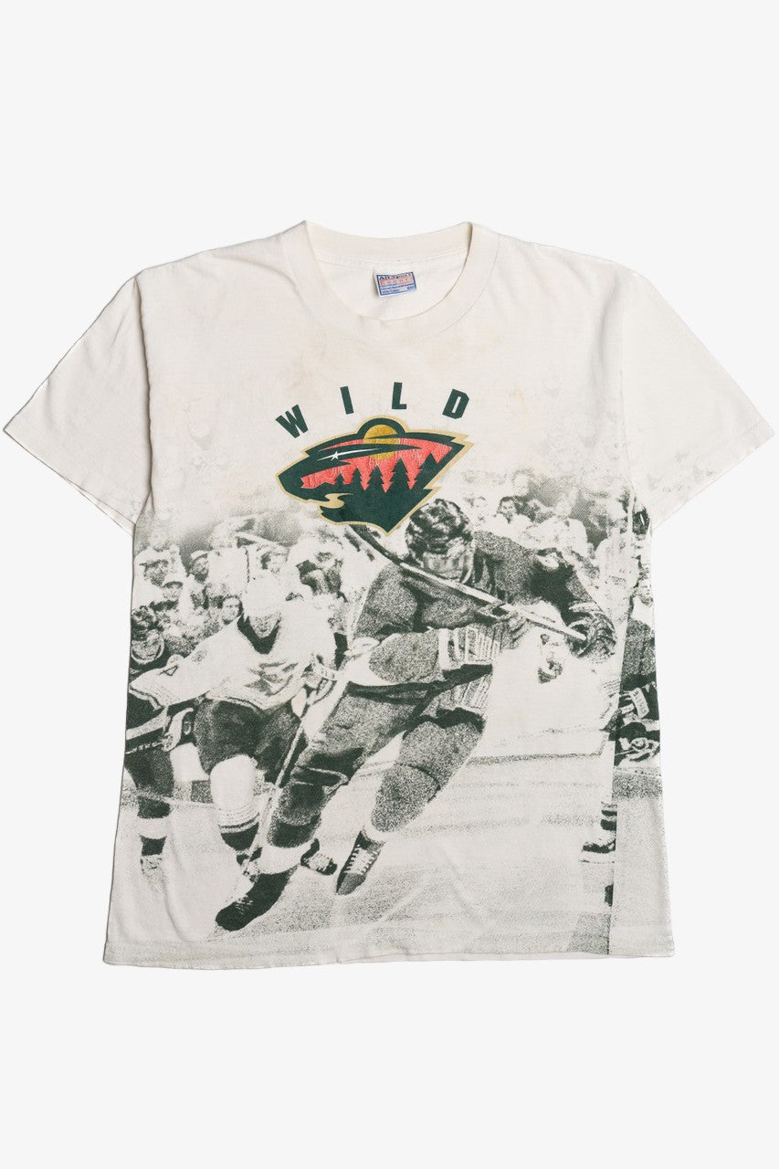 Vintage Minnesota Wild Hockey All Over Print T-Shirt