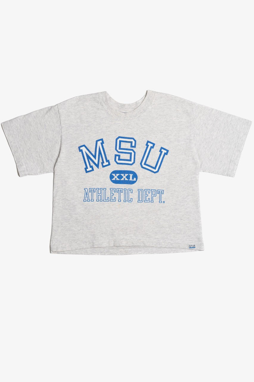 Vintage "MSU Athletic Dept." Gear for Sports Crop Top T-Shirt