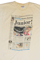 Vintage Dale Jr. Pepsi 400 Newspaper T-Shirt (2001)