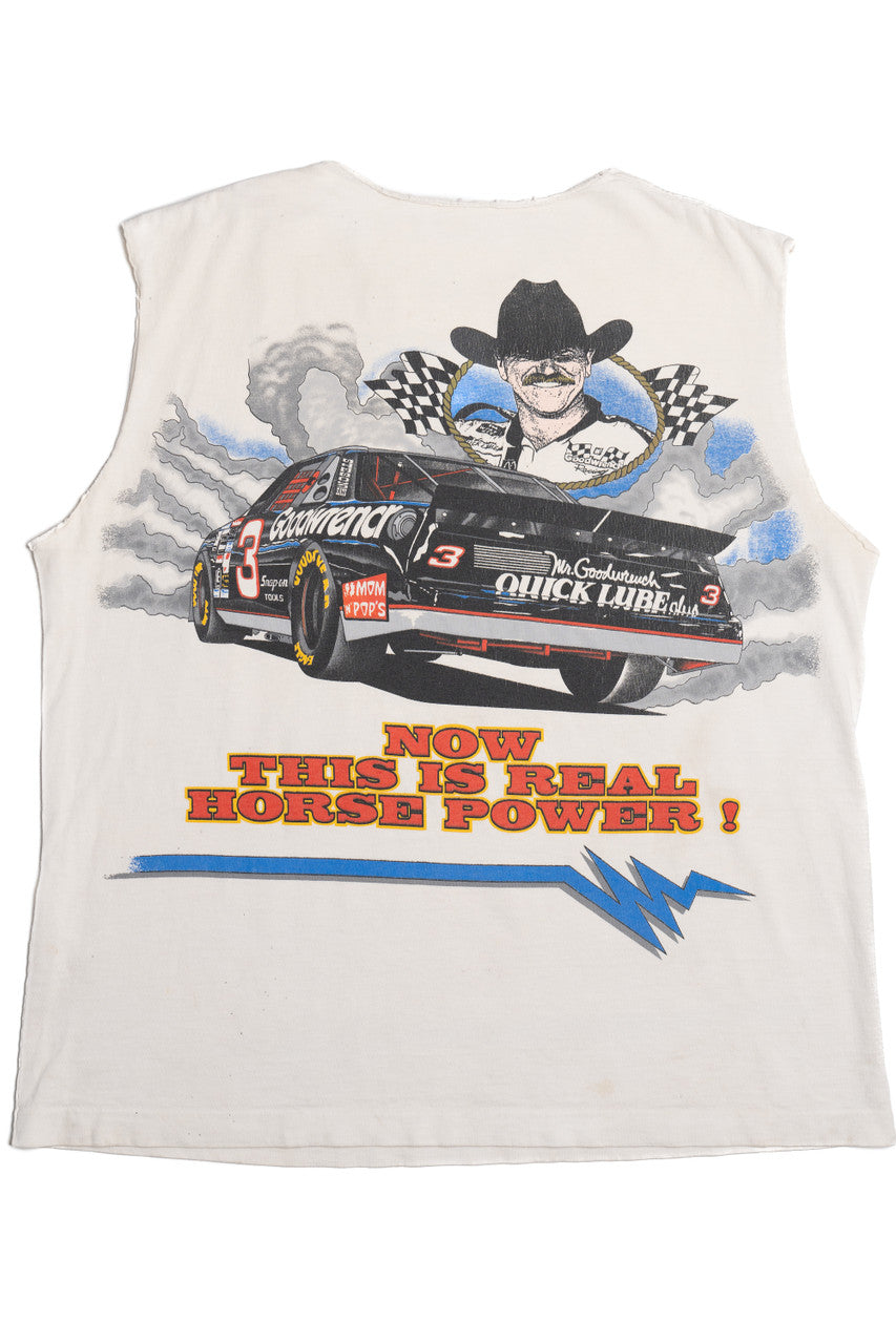 Vintage 1994 Earnhardt "Cowboys & Engines" Cut Off Sleeve T-Shirt