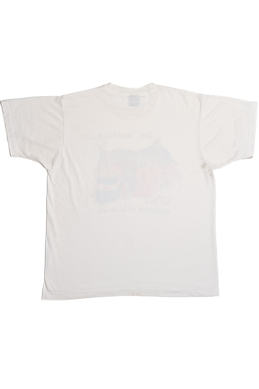 Vintage 1991 "I'm Waiting... For The Caffeine To Kick In" Cat T-Shirt