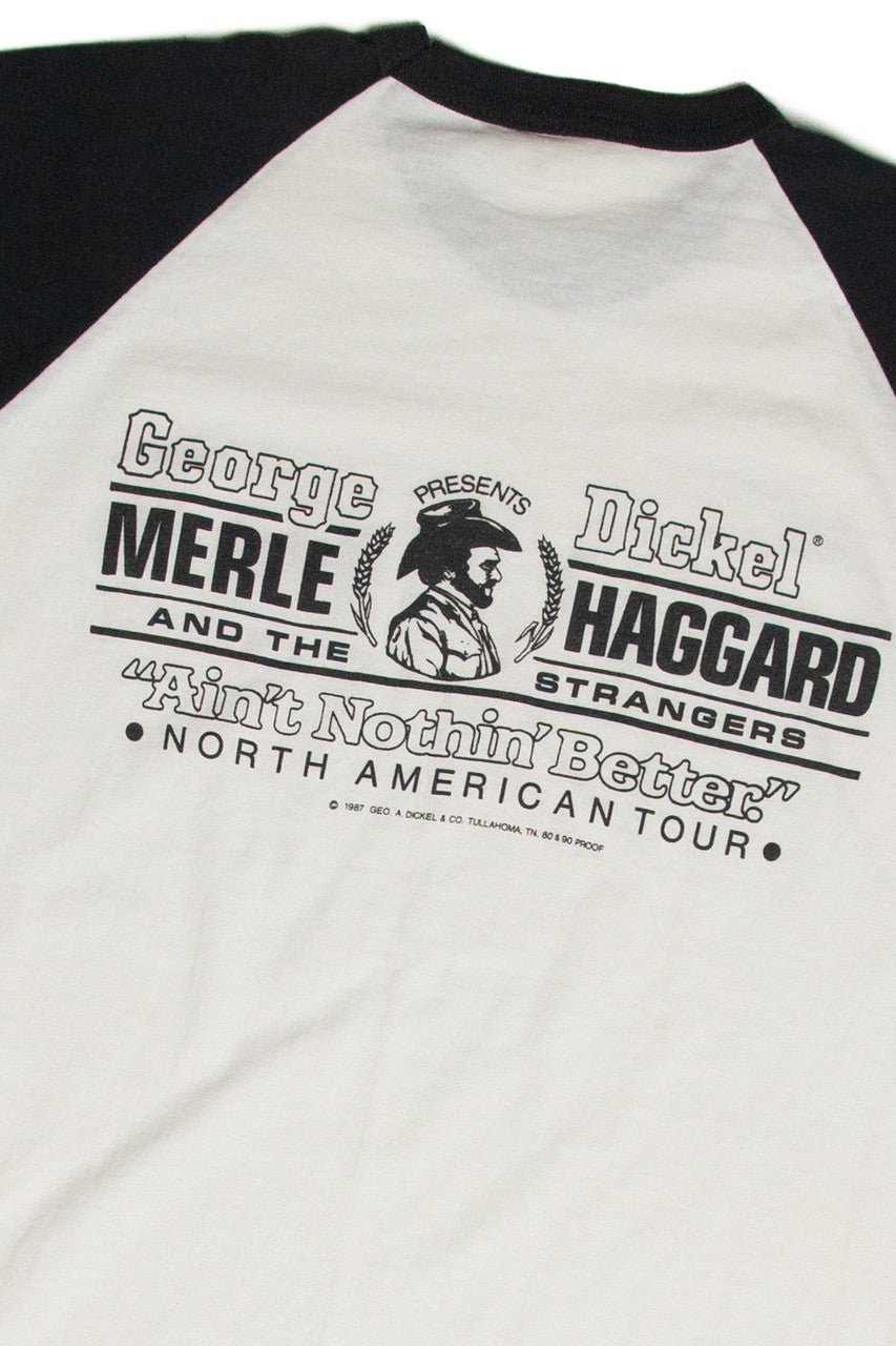 Vintage Merle Haggard "Ain't Nothin' Better" Tour Raglan T-Shirt (1987)
