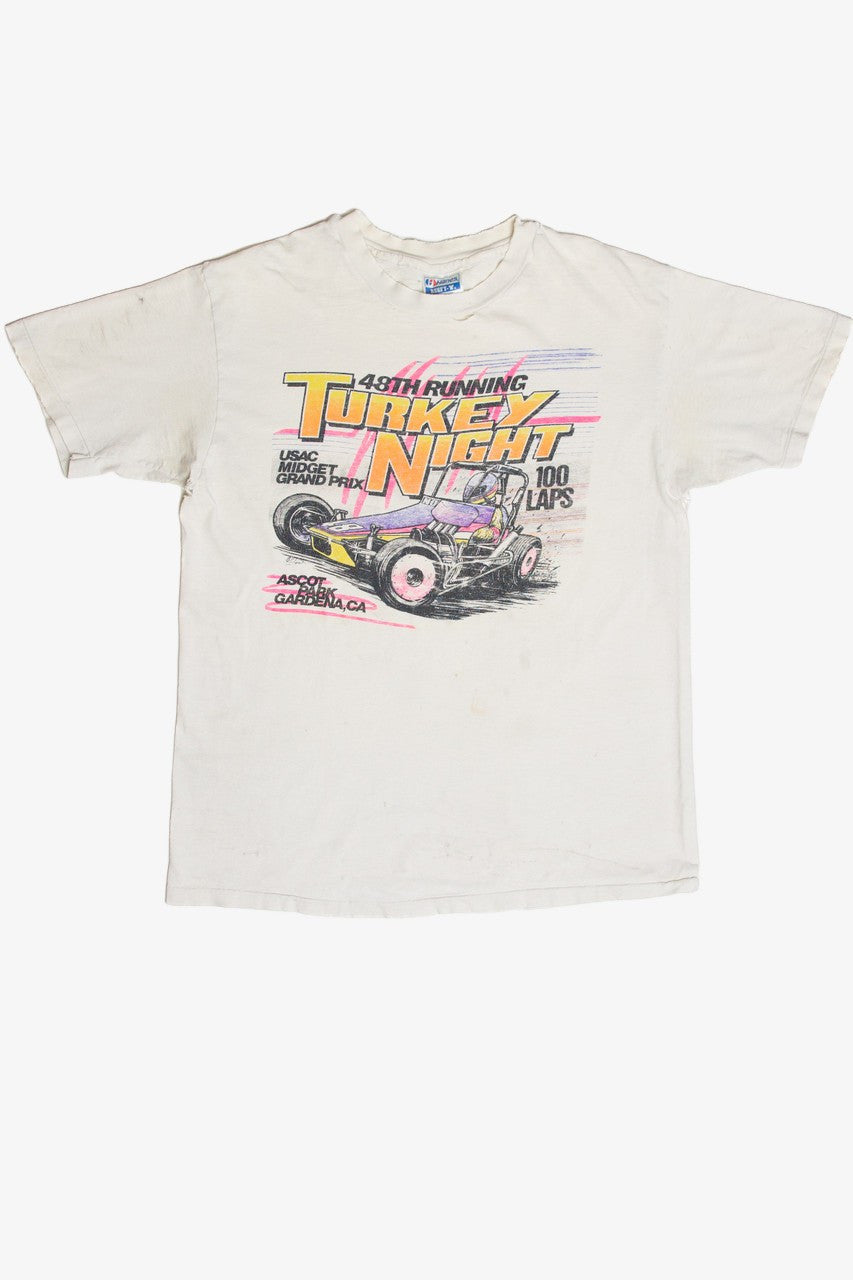 Vintage Thrashed Turkey Night Midget Grand Prix T-Shirt (1988)