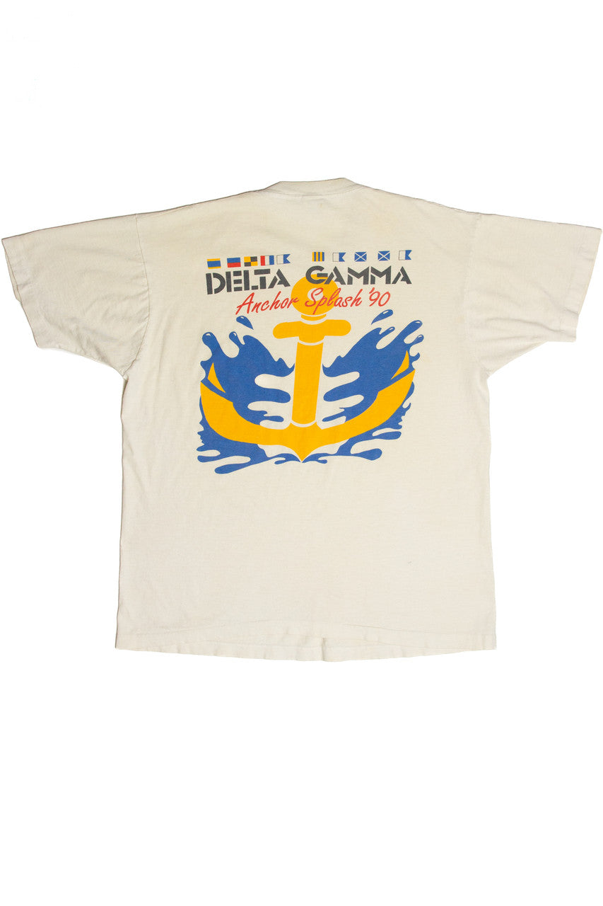 Vintage Delta Gamma Anchor Splash 1990 T-Shirt
