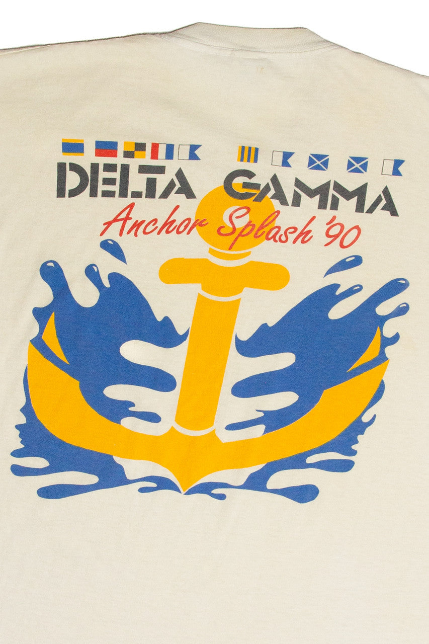 Vintage Delta Gamma Anchor Splash 1990 T-Shirt