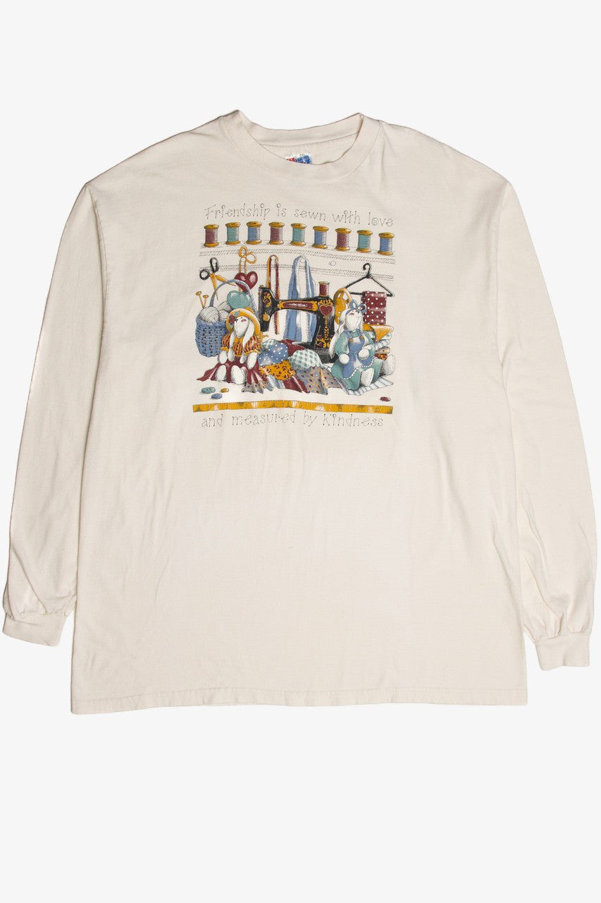 Vintage Friendship And Kindness Quote Long Sleeve T-Shirt