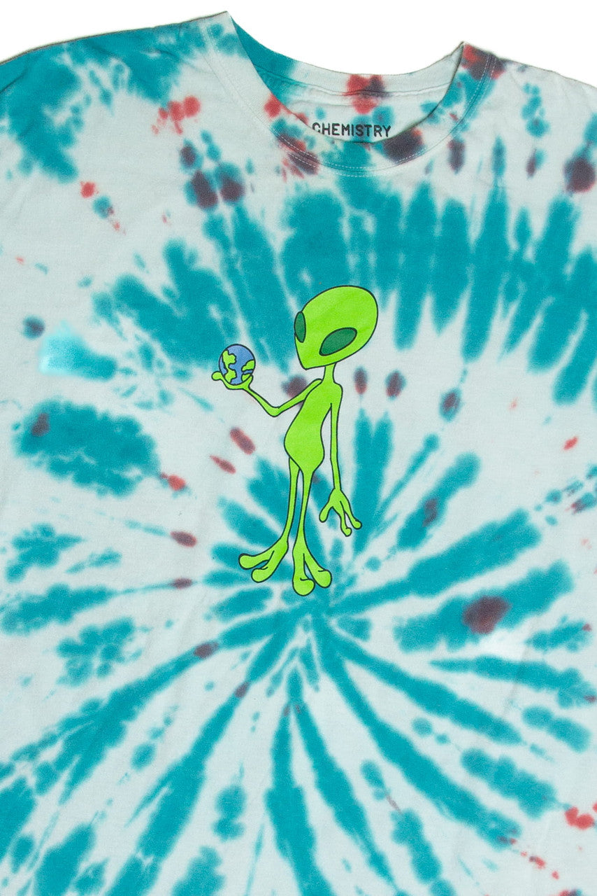 Alien Graphic Tie-Dye T-Shirt