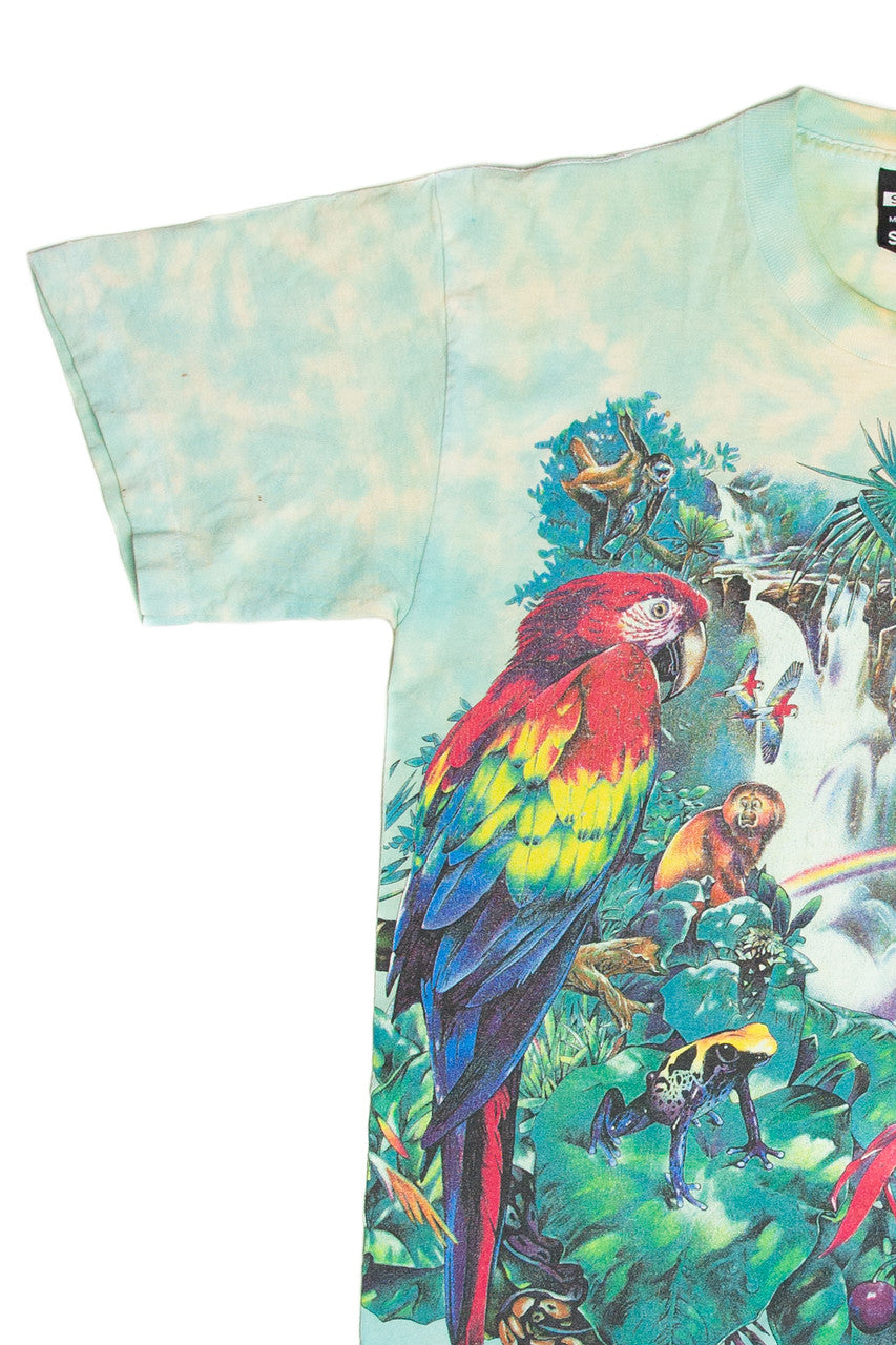 Vintage Rainforest Wrap Around Tie-Dye T-Shirt
