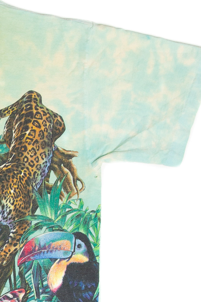 Vintage Rainforest Wrap Around Tie-Dye T-Shirt