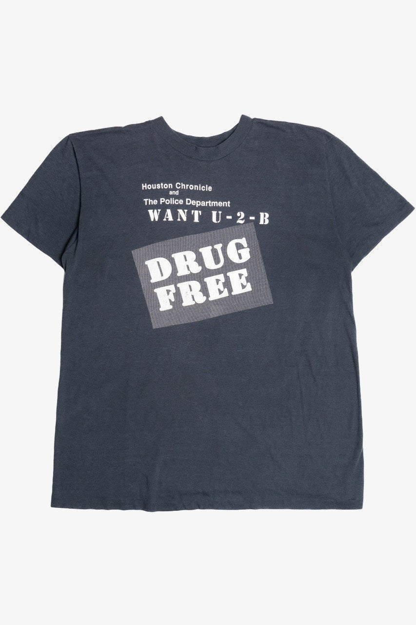 Vintage "Want U-2-B Drug Free" T-Shirt