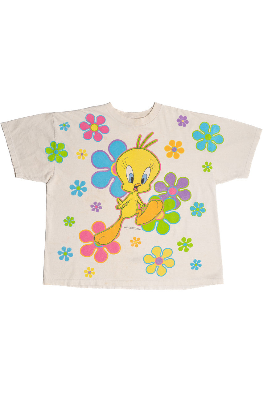 Vintage 1997 Tweety Bird Flower Power Looney Tunes T-Shirt – Ragstock