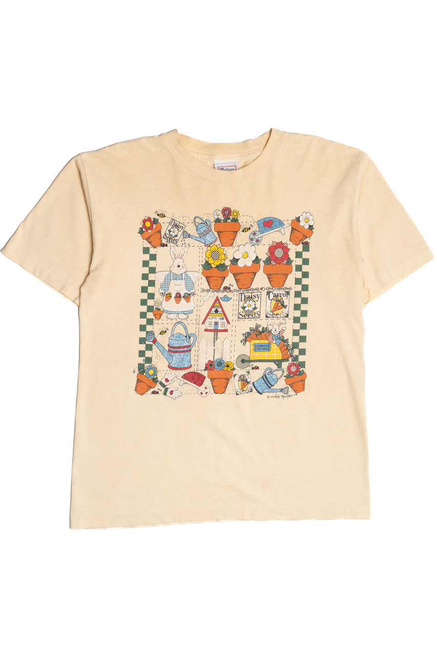 Vintage 1996 Cottagecore Gardening Graphic T-Shirt