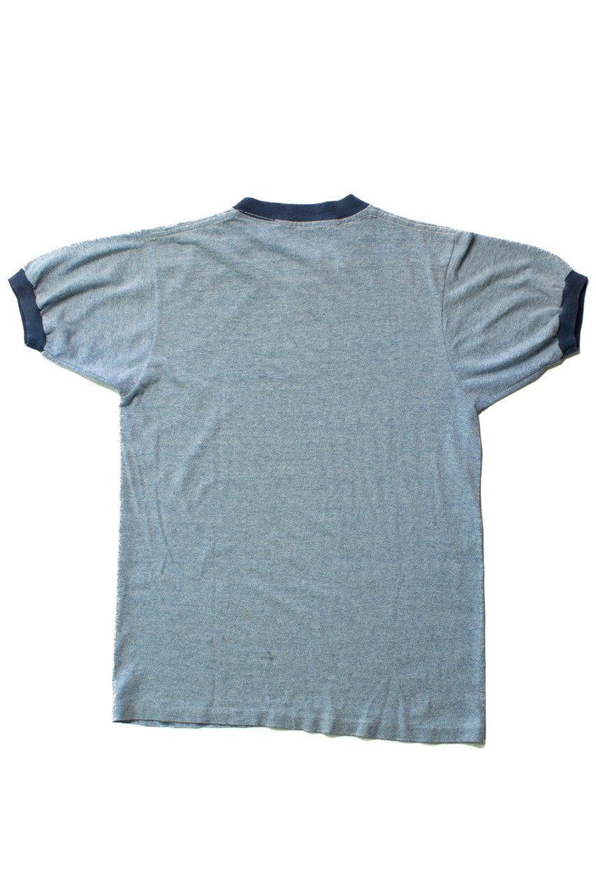 Vintage Blue Mickey Mouse Ringer T-Shirt (1980s)