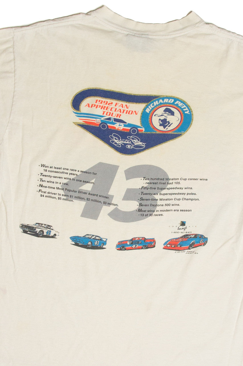 Vintage Richard Petty 1992 Fan Appreciation Tour T-Shirt