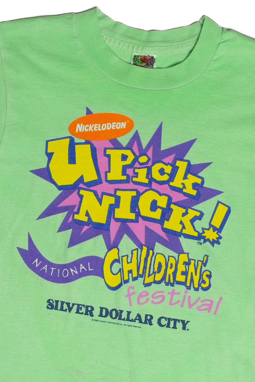 Vintage U Pick Nick! Nickelodeon Children's Festival 1996 T-Shirt