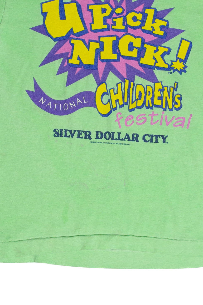 Vintage U Pick Nick! Nickelodeon Children's Festival 1996 T-Shirt