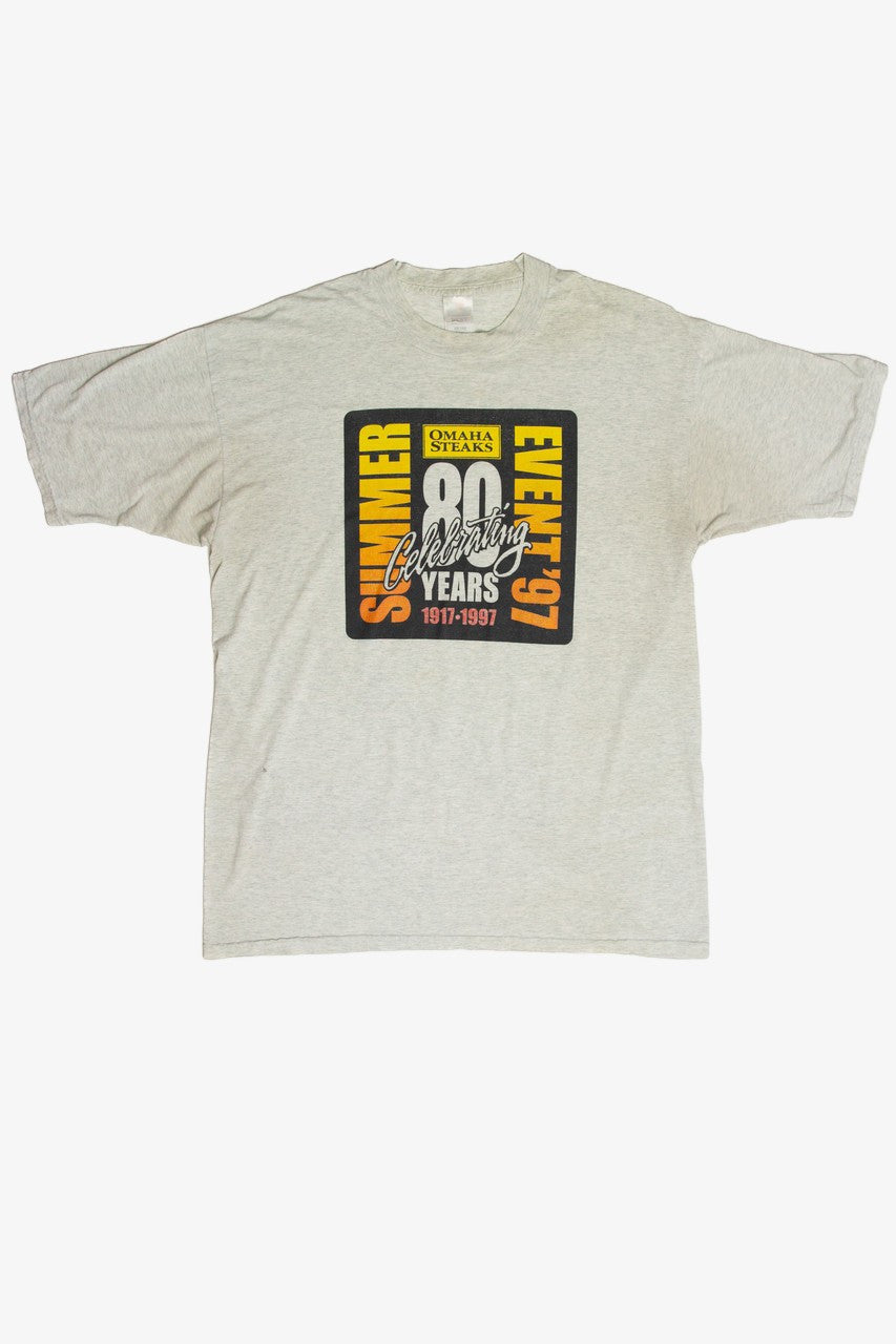 Vintage Omaha Steaks 80th Anniversary Summer Event 1997 T-Shirt