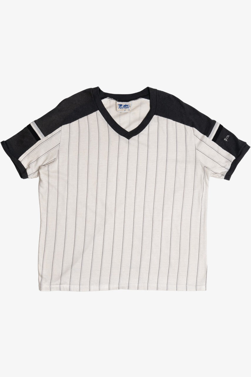 Vintage Sporty Striped V-Neck Raglan T-Shirt