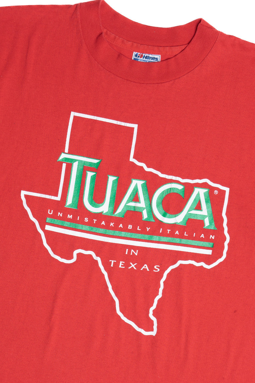 Vintage "Tuaca Unmistakably Italian In Texas" T-Shirt