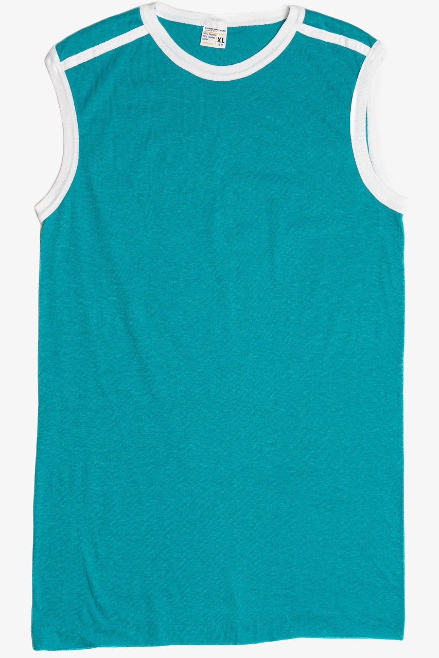 Vintage White Stripe Ringer Muscle T-Shirt Tank Top