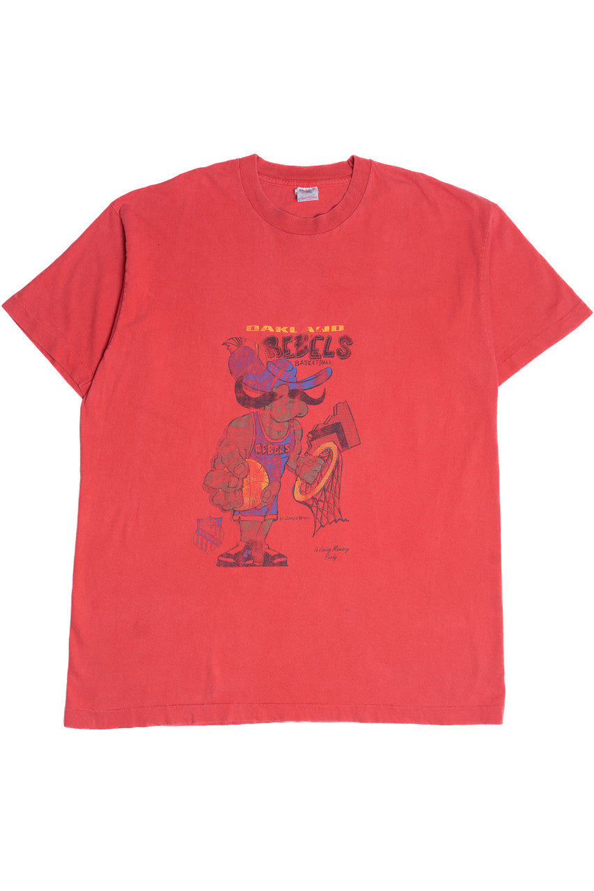 Vintage Oakland Rebels Basketball T-Shirt
