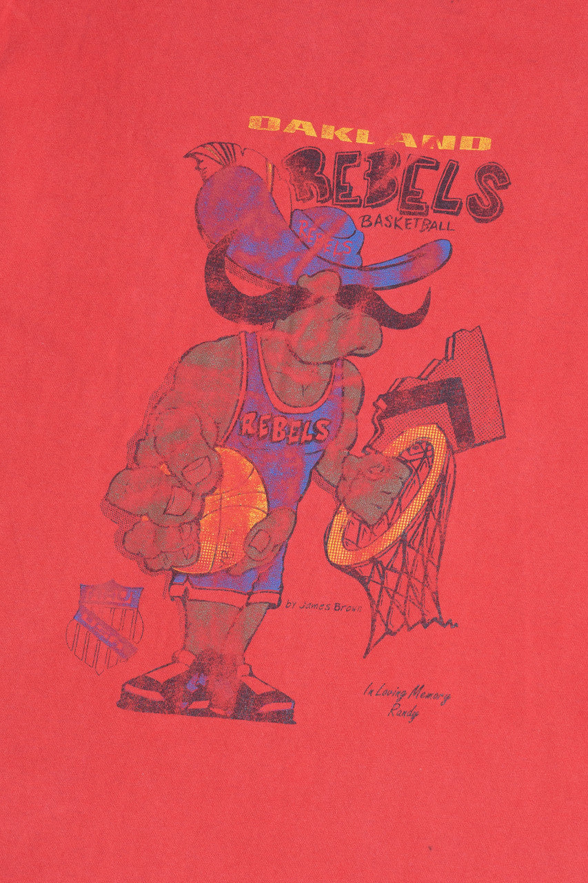Vintage Oakland Rebels Basketball T-Shirt