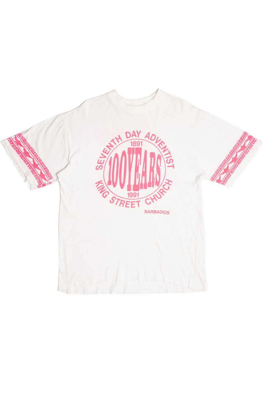 Vintage Seventh Day Adventist "100 Years" "Serving God And Humanity" T-Shirt