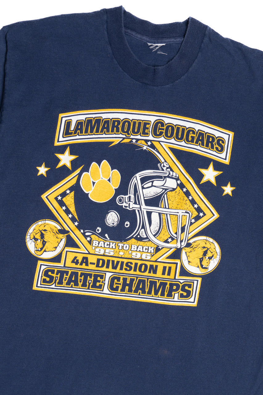 Vintage 1996 "LaMarque Cougars State Champs" T-Shirt