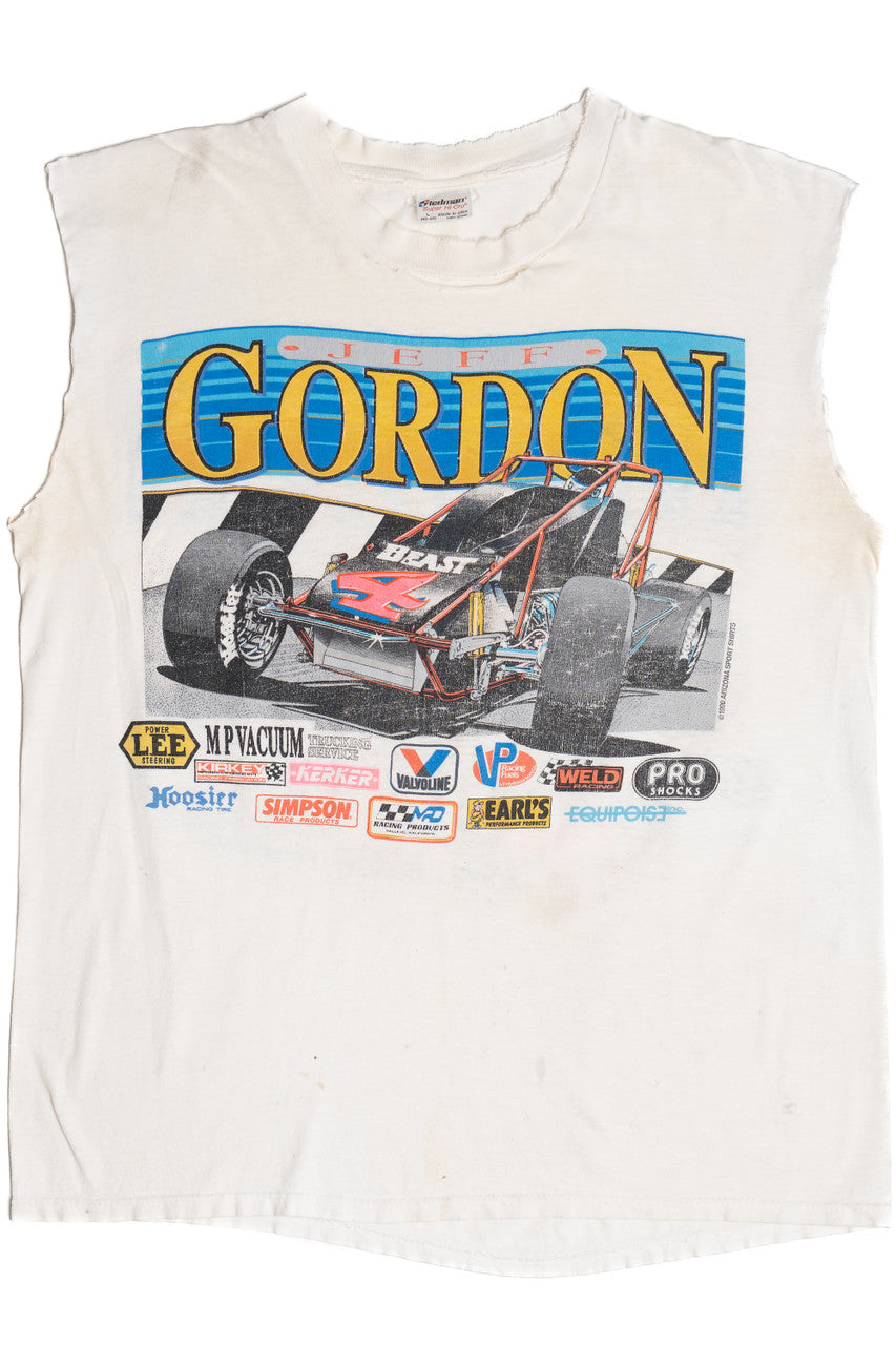Vintage 1990 Distressed Jeff Gordon NASCAR T-Shirt Tank Top