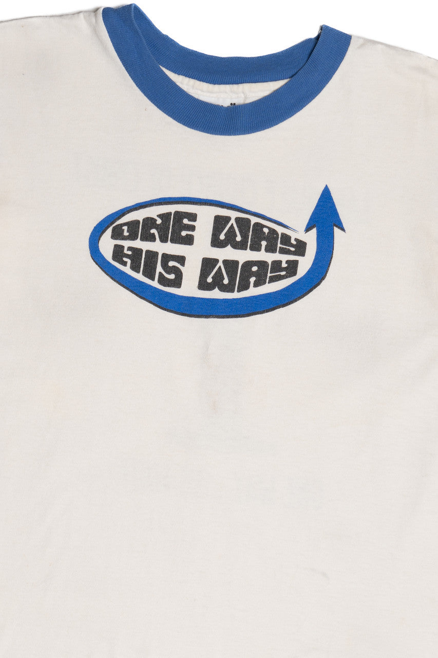 Vintage "One Way His Way" Vacation Bible School Ringer T-Shirt