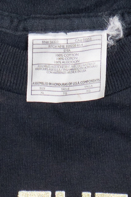 Vintage Distressed "Black History" Slogan Front/Back Print T-Shirt