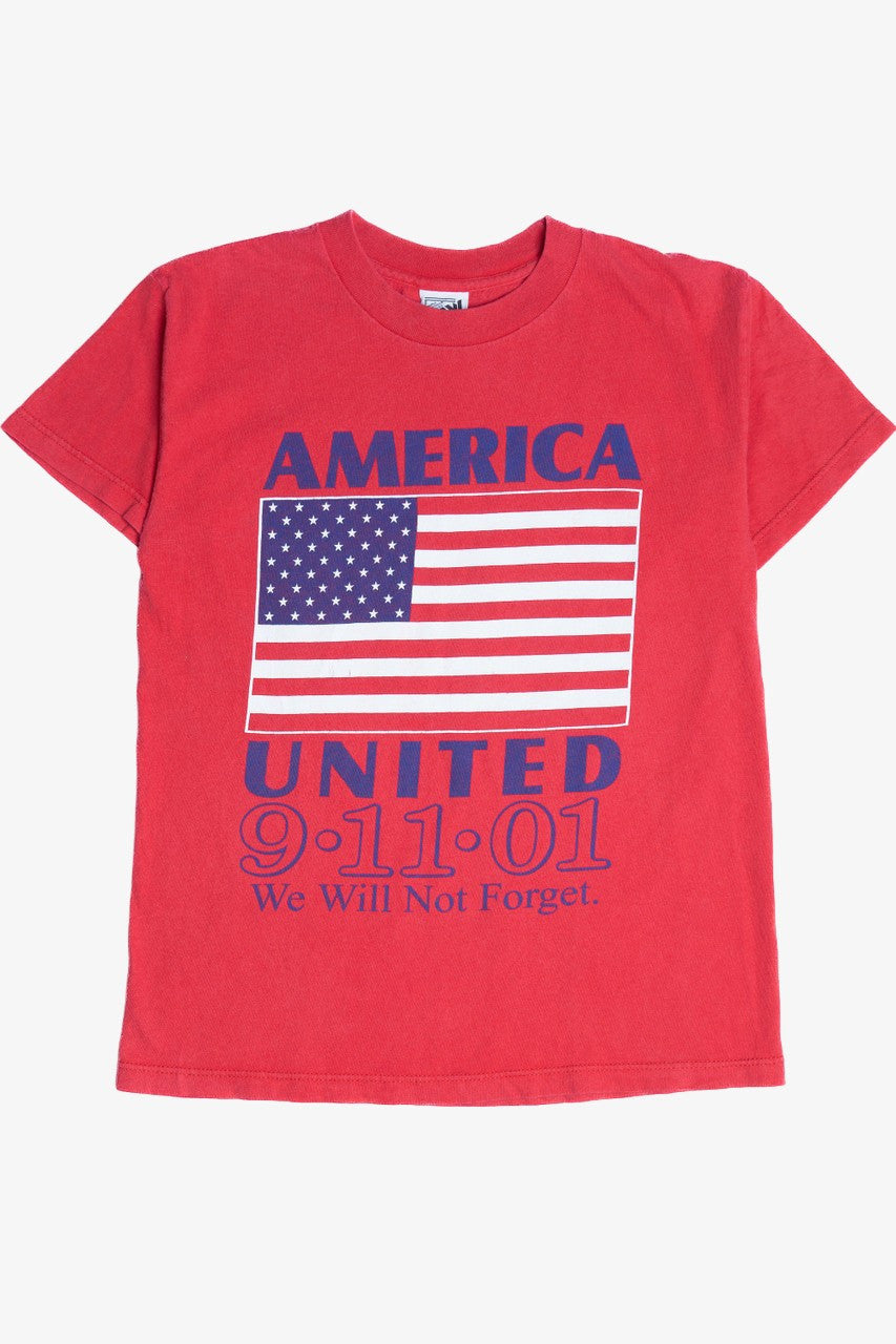 Vintage "America United" 9/11 "We Will Not Forget" T-Shirt