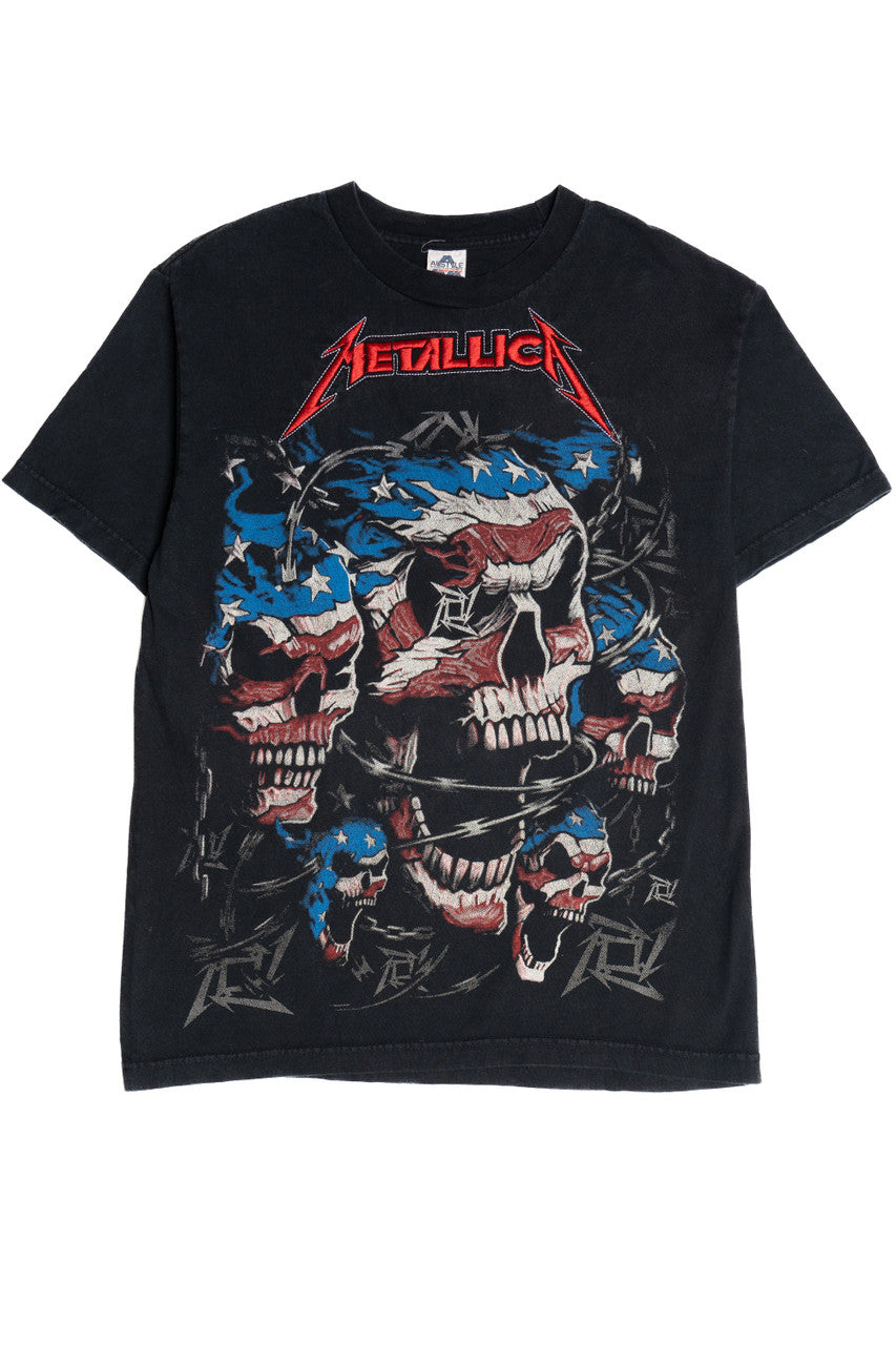 Metallica Embroidered Logo Skull T-Shirt