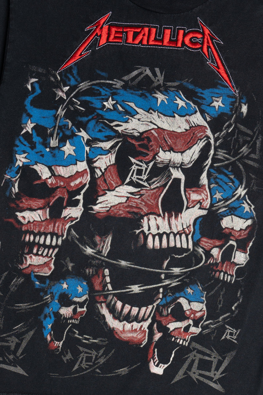 Metallica Embroidered Logo Skull T-Shirt