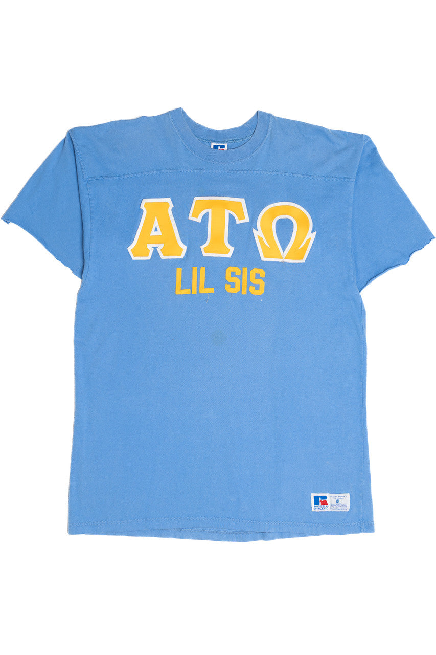 Vintage Greek Life "Lil Sis" Sports Russell Athletic T-Shirt