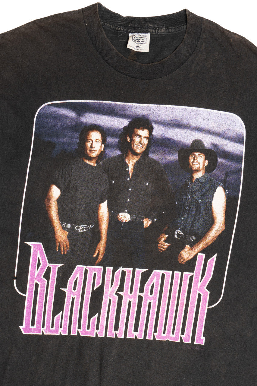 Vintage Distressed Blackhawk Band T-Shirt