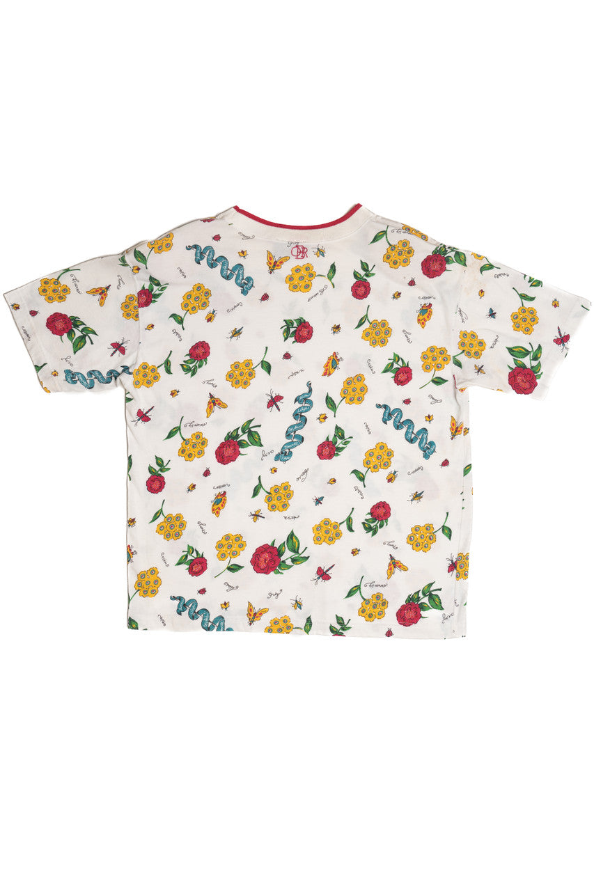 Vintage Cottagecore Garden Floral All Over Print T-Shirt