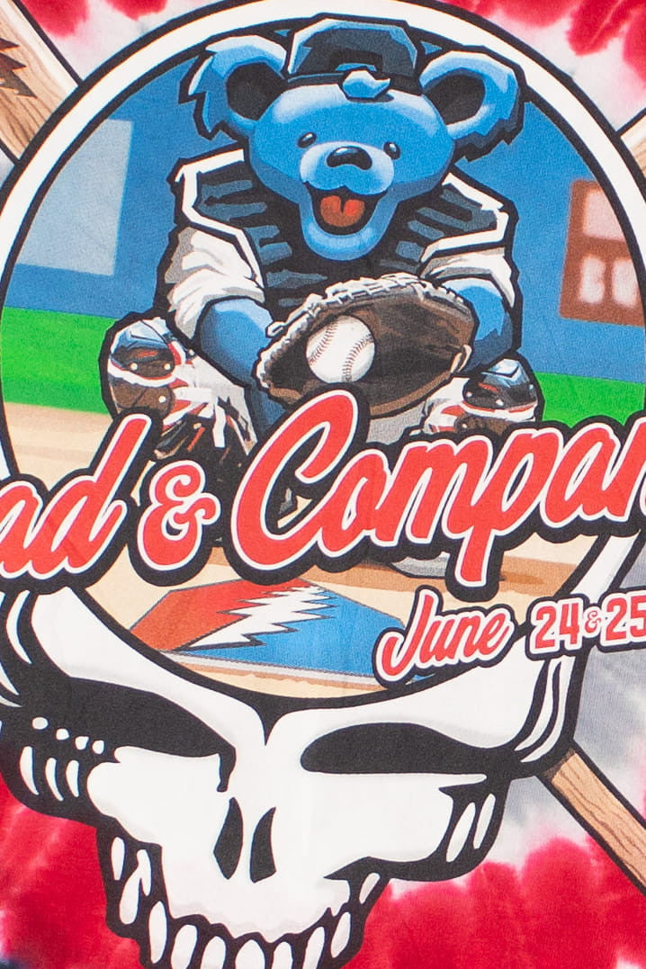 Dead & Company Grateful Dead Chicago Liquid Blue Tie Dye T-Shirt (2022)